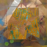 "WW3: Blur", 8"x8", Mixed Media On Plexi (2018)